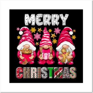 Merry Christmas Gnome Family Funny Xmas Tree Women Men Kids Posters and Art